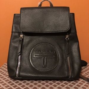Tahari black mini backpack